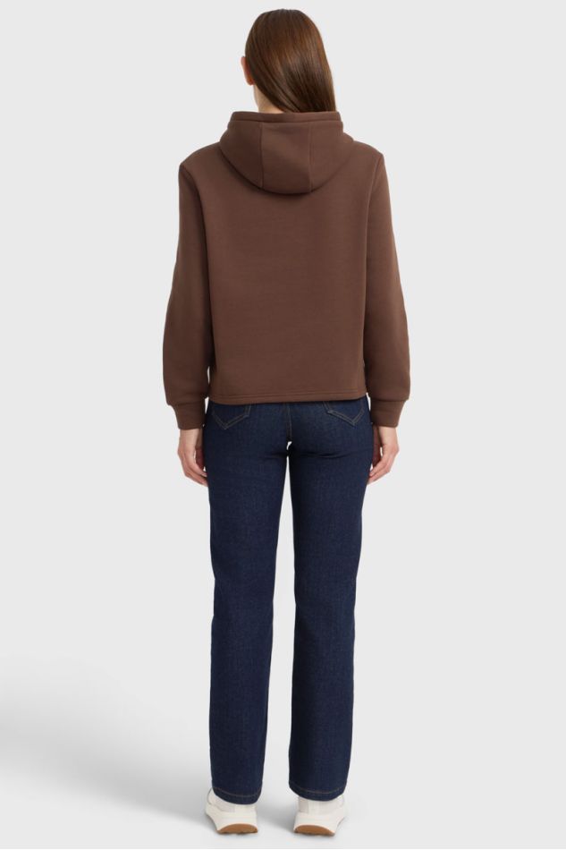 Sweatshirt com capuz Celia - Castanho Sweatshirt com capuz Celia - Castanho
