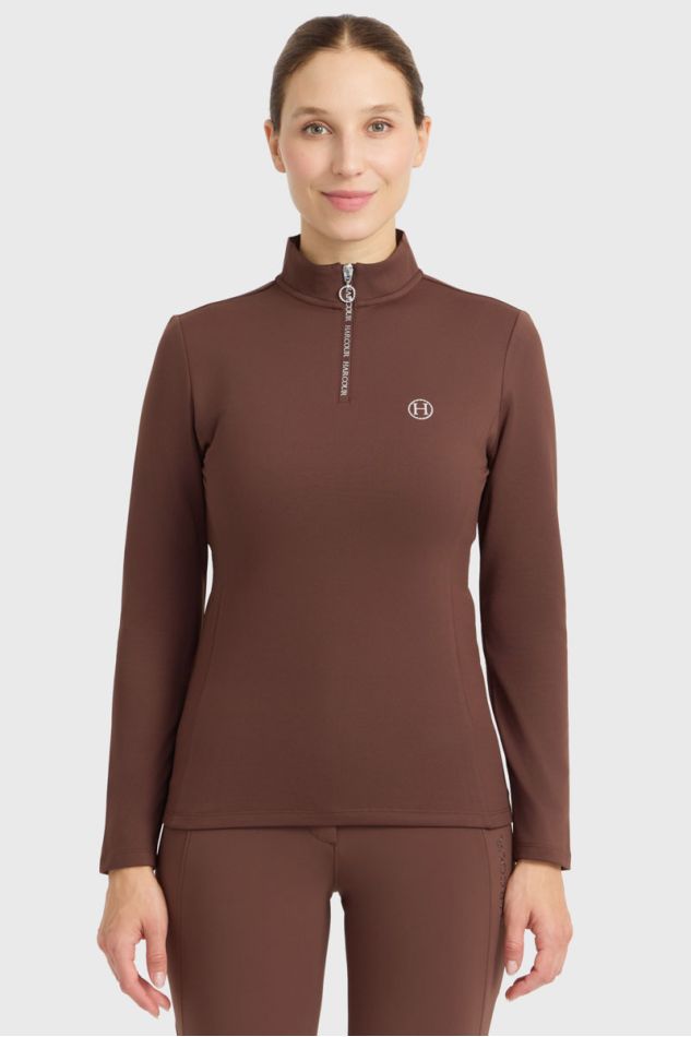 Claudia Poloshirt – Kastanie Claudia Poloshirt – Kastanie