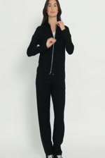 Amelie Sweat zippé maille - Noir Amelie Sweat zippé maille - Noir