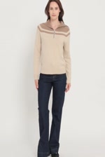 Claira Pull col montant - Creme Claira Pull col montant - Creme