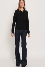 Claira Pull col montant - Noir Claira Pull col montant - Noir